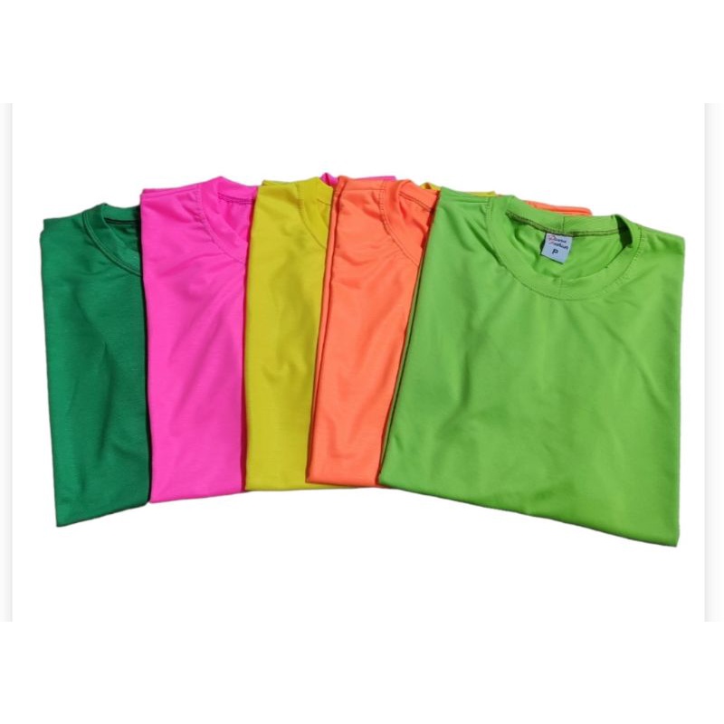 kit 5 camisetas unissex malha fria cores cítrica REF-10 em Oferta na Shopee