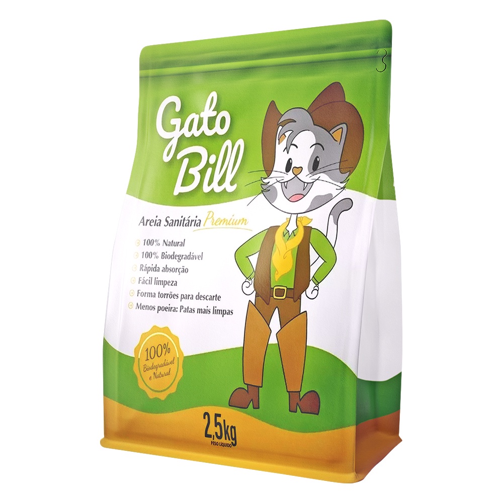 Areia Sanitária Premium Gato Bill para Gatos - 2,5kg