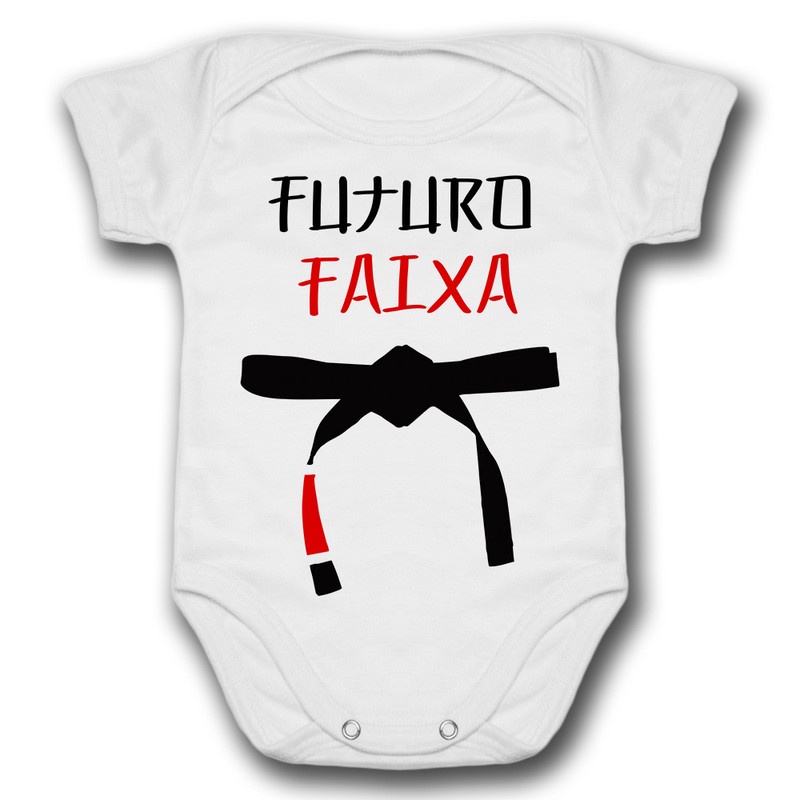 Body de Bebê Futuro Faixa Preta Karatê Judô Jiu Jitsu em Oferta na Shopee