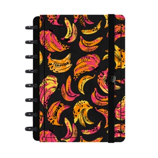 Caderno De Disco Iscool Inteligente Capa Dura 80 Folhas Tropical Bananas Preto em Oferta na Shopee