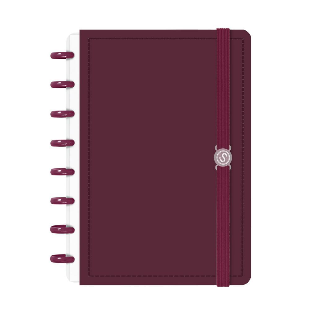 Caderno De Disco Iscool Inteligente Capa Dura 80 Folhas Solid Colors Marsala