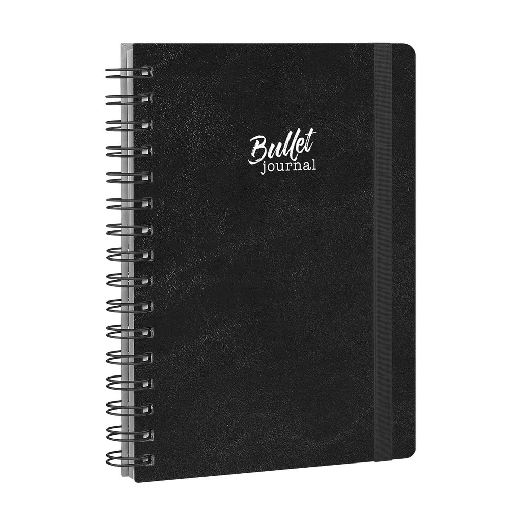 Caderno Pontilhado Bullet Journal Capa Dura Luxo 90g 15x21cm 100 fls
