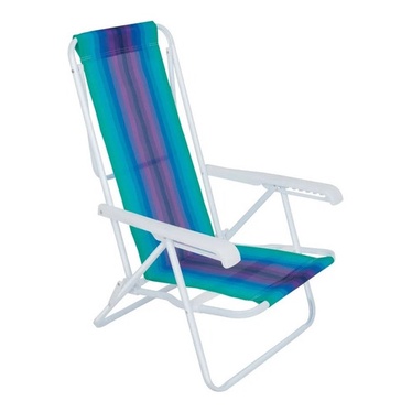 Cadeira De Praia Reclinavel Aço Alta Piscina Sortida Oferta em Oferta na Shopee