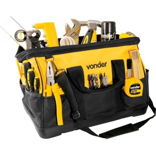 Bolsa Mala De Ferramentas Reforçada Eletricista Grande B017 Vonder Fundo Emborrachado em Oferta na Shopee