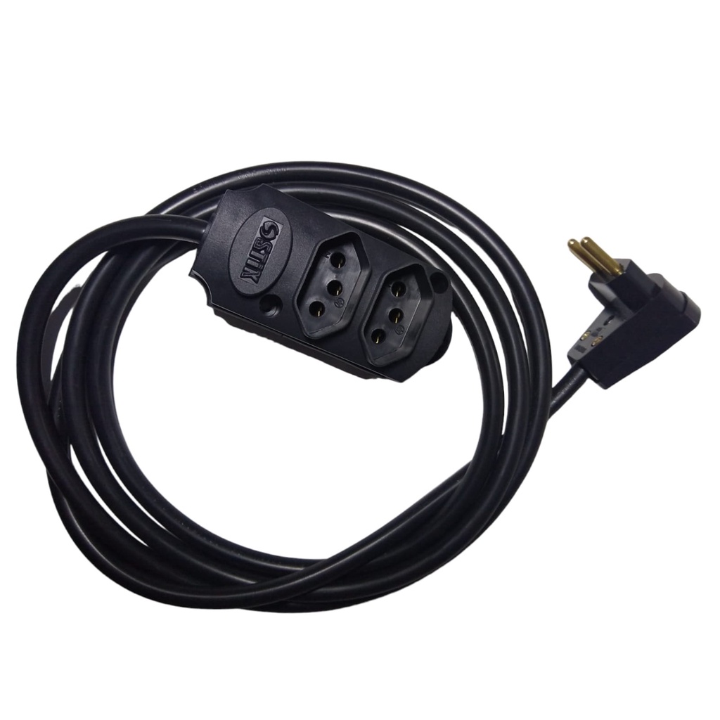 Extensão Elétrica 2 Tomadas Reforçada 20A 127/220V C/ Cabo PP 2x2,50mm²