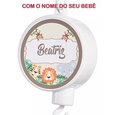 Móbile Berço Bebê Musical E Giratório Animais Da Floresta II Envio Imediato