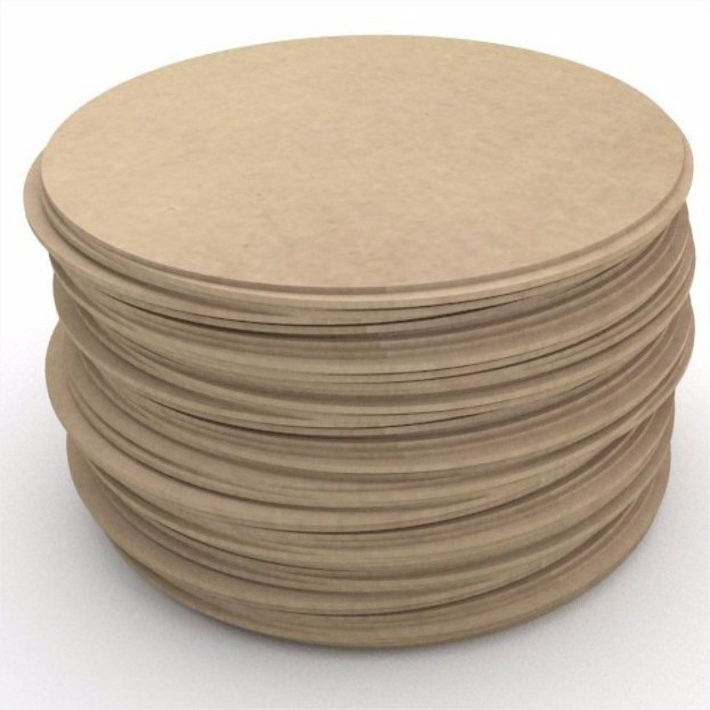 Sousplat em Mdf 3mm Cru 35cm Borda Lixada Supla Soupla Suplat Jogo Americano Kit Com 10 pçs