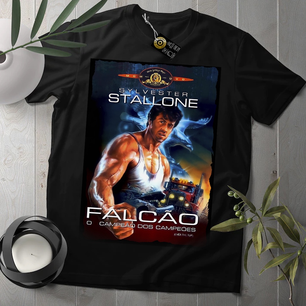 Camiseta Algodão Unissex Falcão O Campeão Dos Campeões blusa anime camisa Sylvester Stallone  100% Algodão