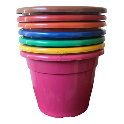 5 Vasos Coloridos 5 Litros Para Mudas Plantas Horta Promoção