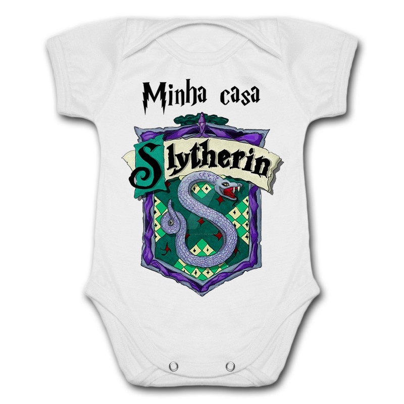 Body de Bebê Harry Potter Minha Casa Sonserina