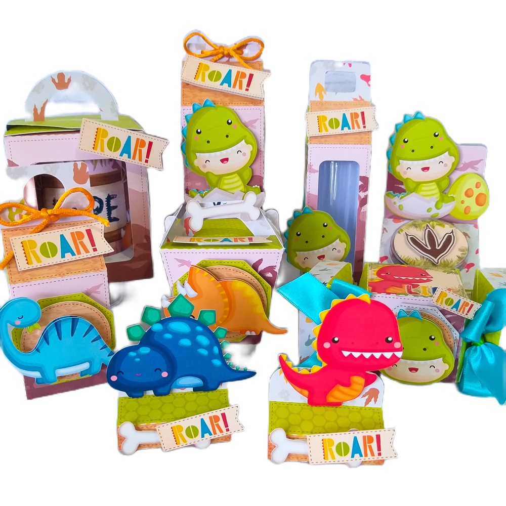 Kit 50 Lembrancinhas Anievrsário Dino Baby personalizadas com nome em 3d Caixa Milk caixa bala caixa sushi porta bis