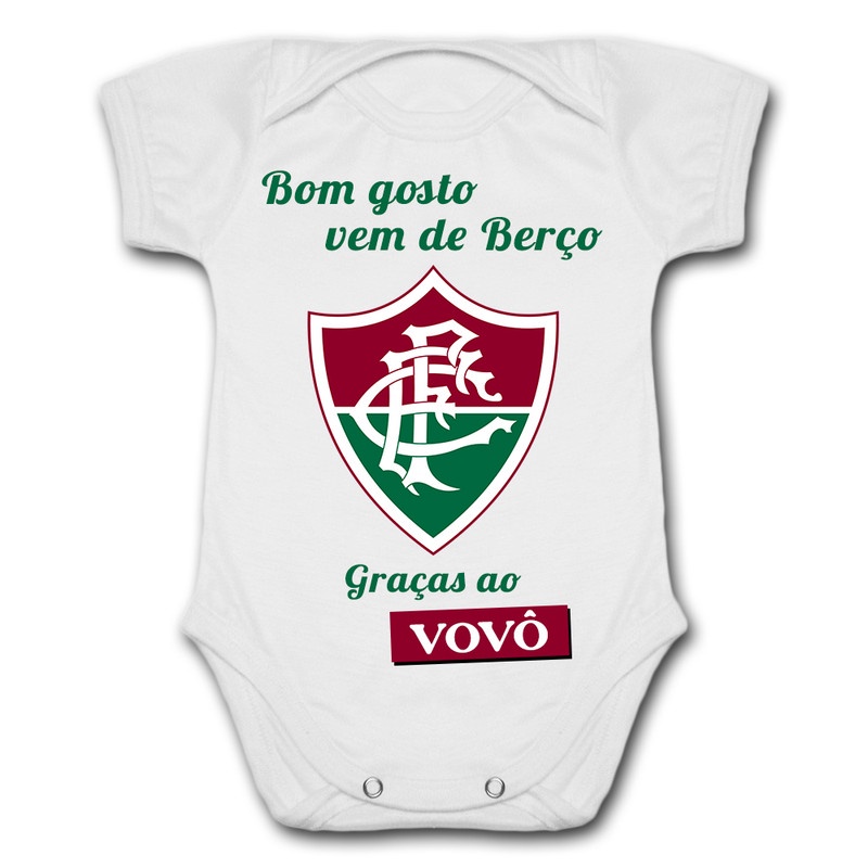 Body de Bebê Personalizado Fluminense Bom Gosto Vem de Berço Graças Ao Vovô em Oferta na Shopee