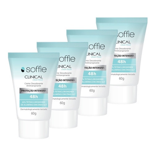Kit Com 4 Unidades - Soffie Clinical Clean Fresh 48h