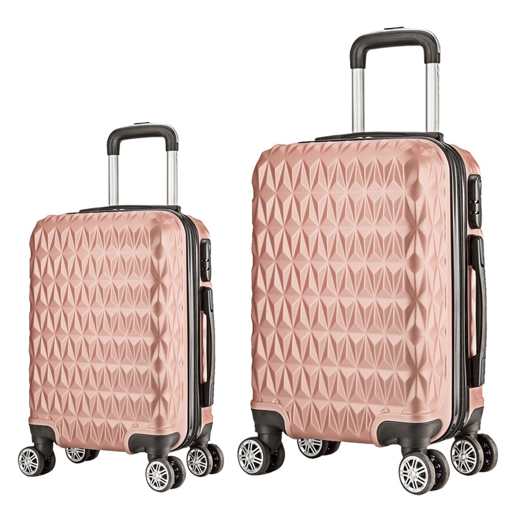 CONJUNTO MALA DE VIAGEM BORDO E GRANDE EM ABS C/ RODINHAS 360º - EAGLE 