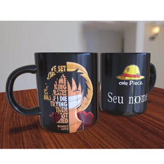 Caneca Anime One Piece Monkey D. Luffy Frases com Seu Nome