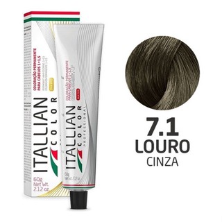 Coloração Itallian Color Louro Cinza 7.1 em Oferta na Shopee