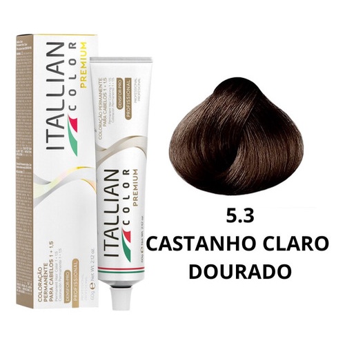 Coloração Italian Color Premium 5.3 Castanho Claro Dourado