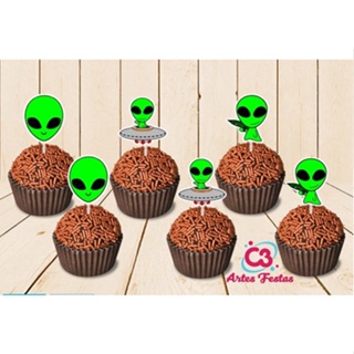 Et Extra Terrestres Ovnis 50 Topper Tag Para  Docinhos Doce em Oferta na Shopee
