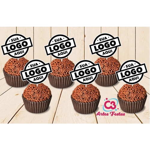 Festa Corporativa Empresa 50 Topper Tags Para Docinhos Doces em Oferta na Shopee