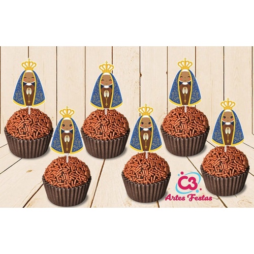 Nossa Senhora Aparecida Cute 50 Topper Tag Para Docinho Doce