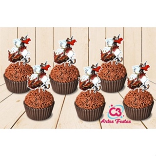 São Jorge Guerreiro Santo 50 Topper Tags Para Doces Docinhos em Oferta na Shopee