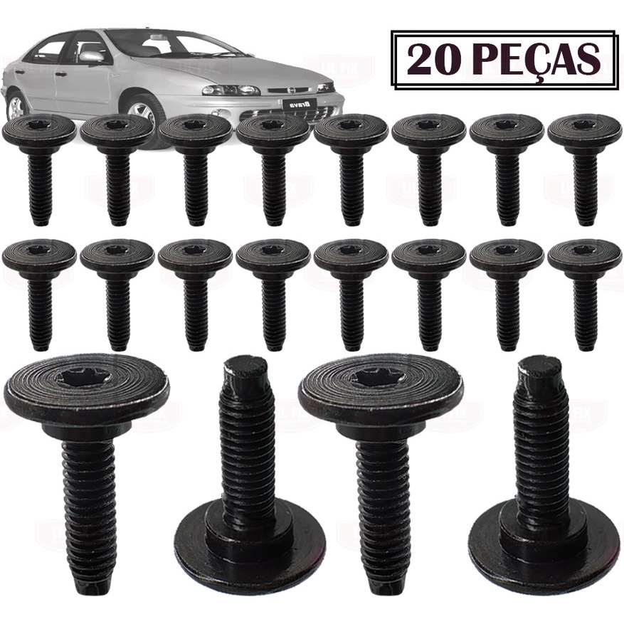 20 Parafusos do Parachoque Brava Bravo Fiat Toro