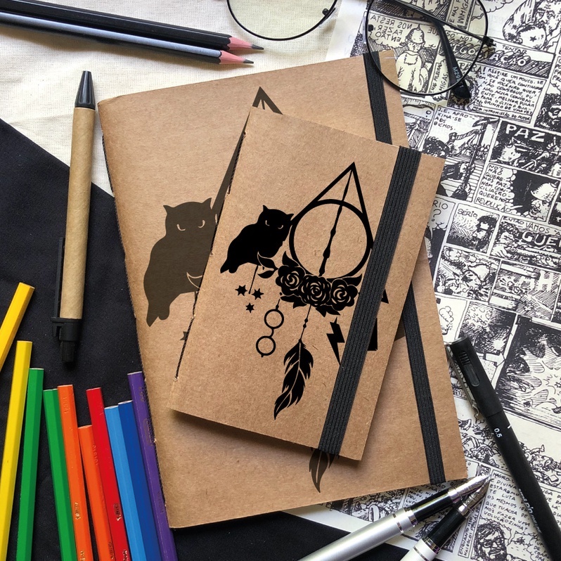 Sketchbook Harry Potter, ideal para lettering, hq, mangá e chibi.