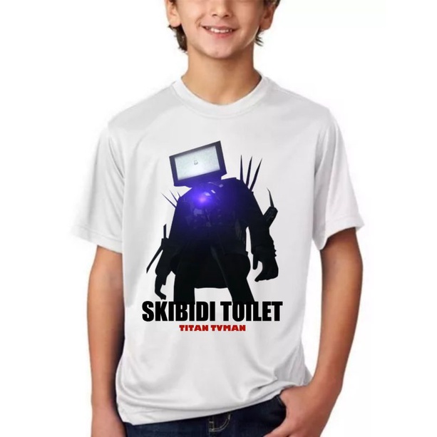 Camiseta Infantil Skibidi Toilet Cameraman Survival Titan Tvman #8