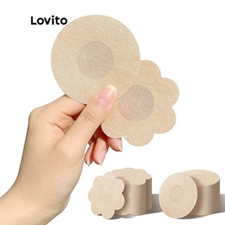 Lovito 10Pçs Adesivo Protetor de Mamilos Acessórios de Lingerie para Mulheres L48L002 (Damasco/Amarelo)
