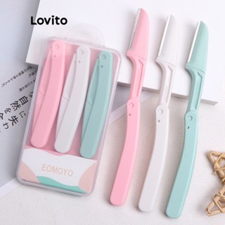 Lovito 3Pçs Navalha Dobrável para Sobrancelhas Multiuso Facial L50AD123 (1 / 2)