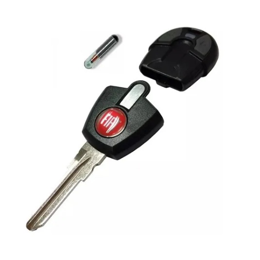 Chave Controle Alarme Fiat Uno Palio Strada Siena Completa + CHIP T42 + Controle Completo