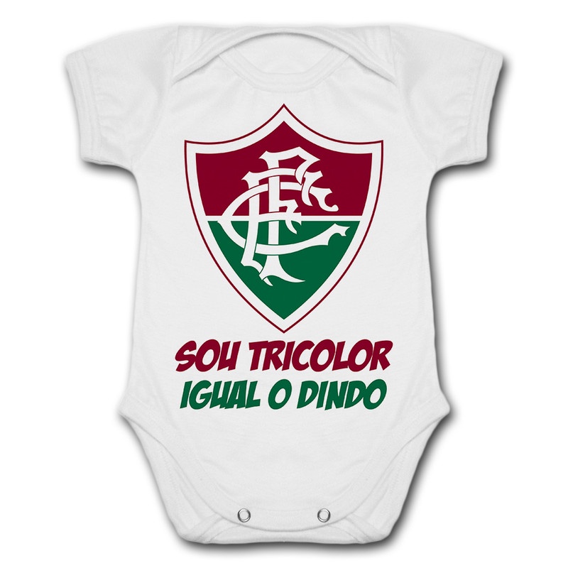 Body de Bebê Personalizado Fluminense Sou Tricolor Igual o Dindo