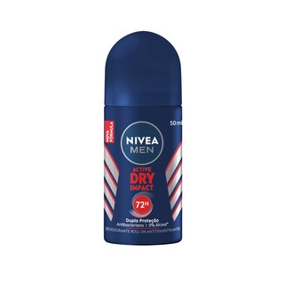NIVEA MEN Desodorante Antitranspirante Roll On Dry Impact 50ml em Oferta na Shopee