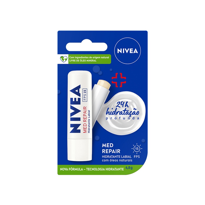 NIVEA Protetor Labial Med Repair FPS15 4,8g - Beauty