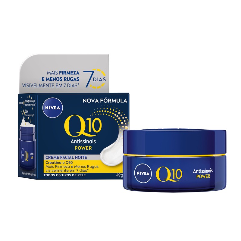 NIVEA Creme Facial Antissinais Q10 Power Noite 49g - Beauty