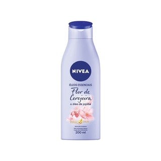 NIVEA Loção Hidratante Óleos Essenciais Flor de Cerejeira & Óleo de Jojoba 200ml em Oferta na Shopee