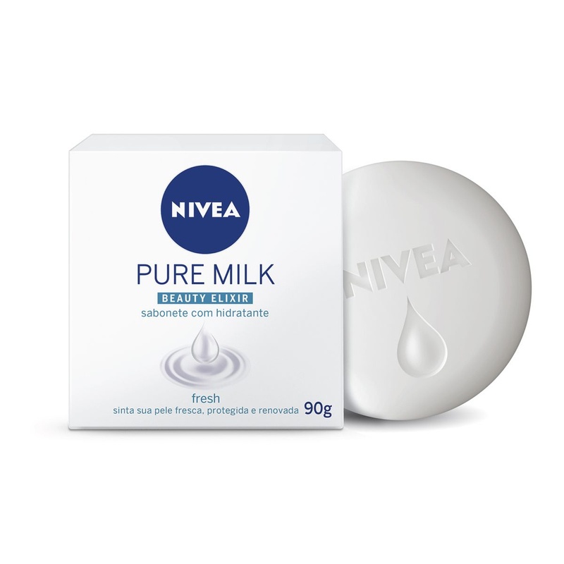 NIVEA Sabonete em Barra Pure Milk Fresh 90g - Beauty