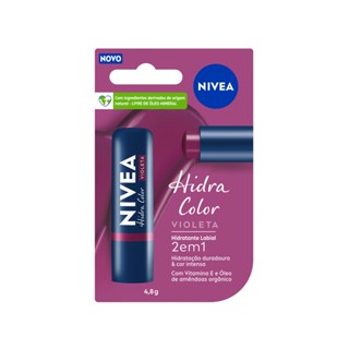 NIVEA Hidratante Labial Hidra Color 2 em 1 Violeta 4,8g
