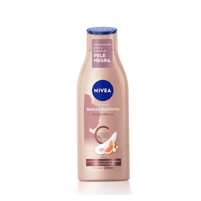 NIVEA Hidratante Corporal Beleza Radiante Pele Uniforme 200ml - Beauty