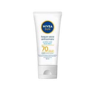 NIVEA SUN Protetor Solar Facial Toque Seco Antissinais FPS 70 40ml em Oferta na Shopee
