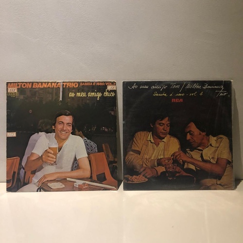 Lp Lote Milton Banana Trio - Samba É Isso Vols.3/4 -2 Lps
