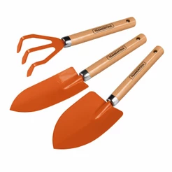 Conjunto Tramontina Jardim Horta Kit Jardinagem 3 Peças Metal Ancinho e Pazinhas