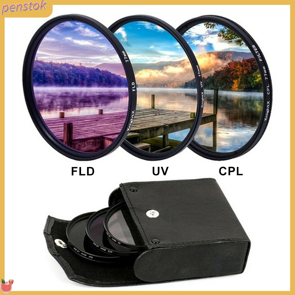 <penstok> Kit De Filtro De Fotografia Profissional Cpl Polarizador Fld Para Câmera Slr.