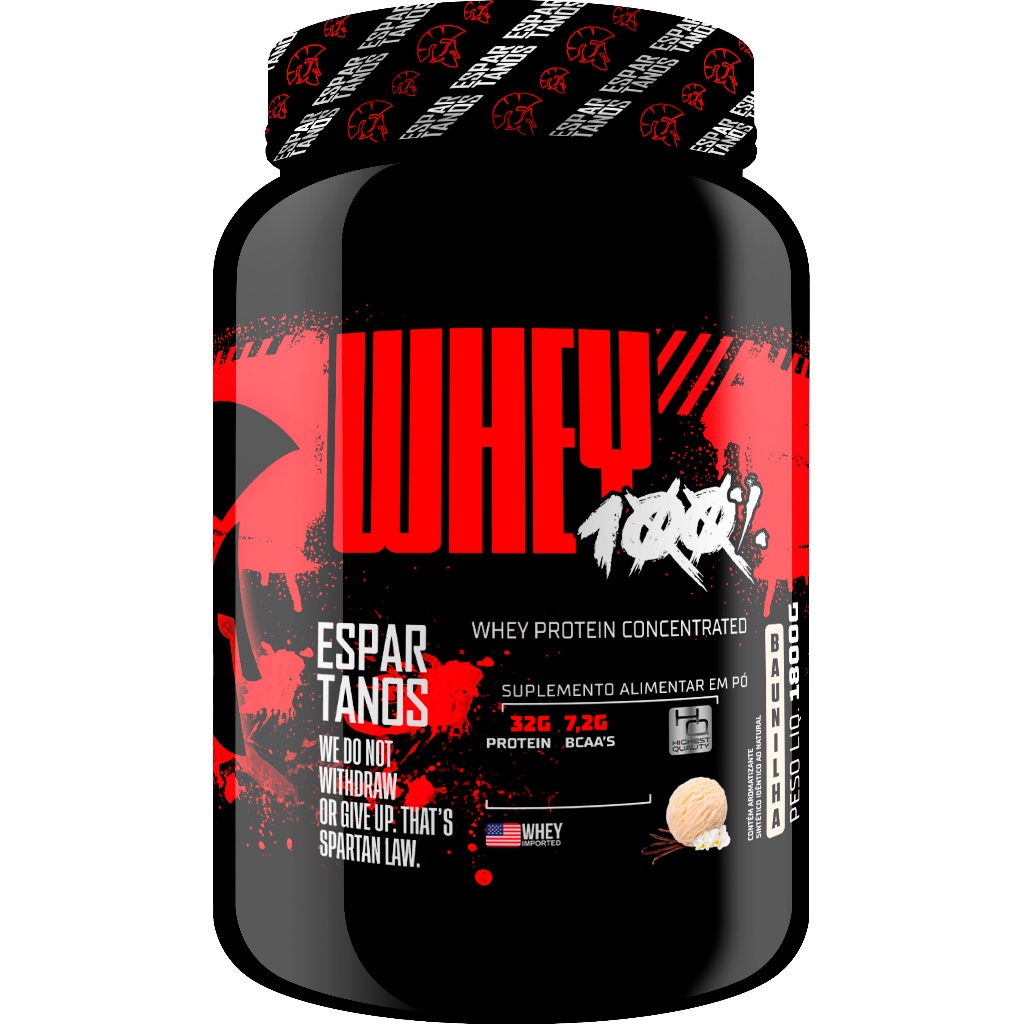Whey Protein Concentrado 1800g WPC 80 - Espartanos