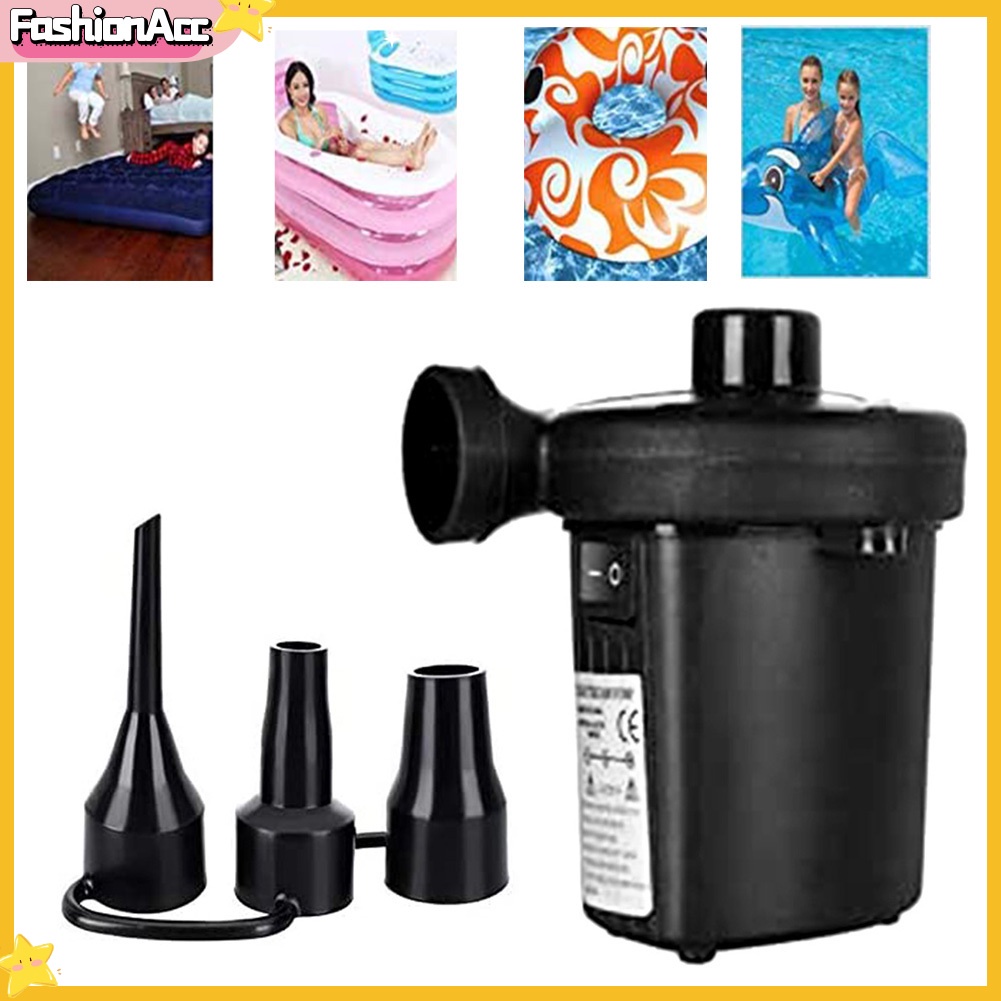 <FA> Bomba De Ar Elétrica Multifuncional Bico Cabeças Adaptador Para Brinquedos Infláveis Sofás