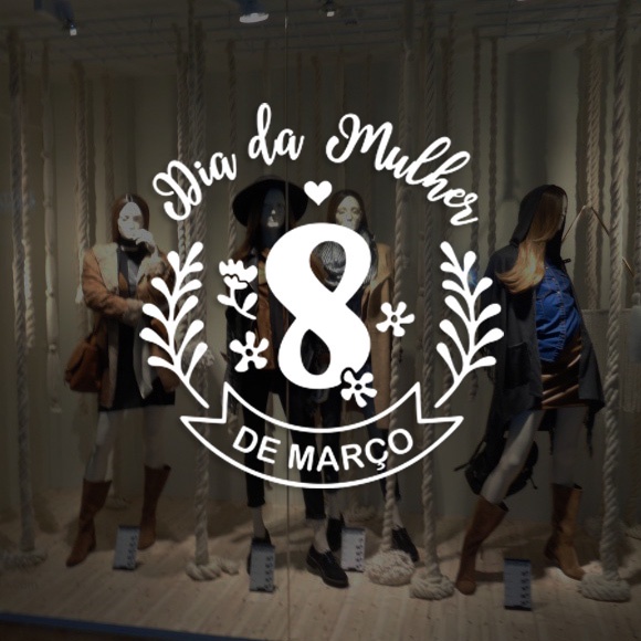 Adesivo Decorativo Vitrine Dia Da Mulher em Oferta na Shopee