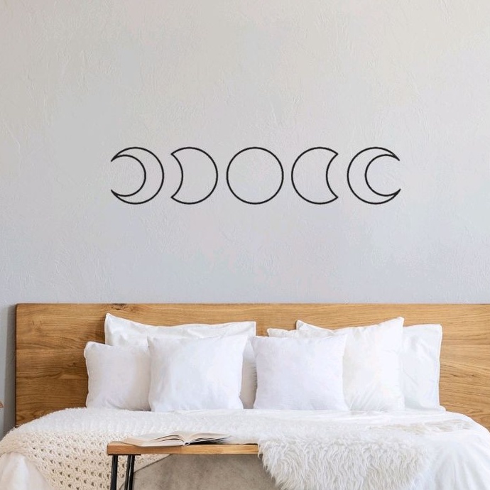 Apliques De Parede Vazado Sala Quarto Cozinha Sala Quadro Decoração Fases Da Lua Mandala Vazado Madeira Mdf 3mm