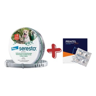 Kit Seresto Coleira Antipulgas Cães até 8kg + Vermífugo Printel Plus 4 Comprimidos em Oferta na Shopee