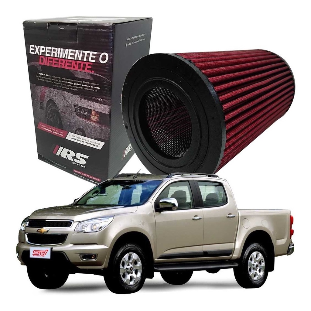 Filtro Ar Esportivo Lavável Inbox Rs Chevrolet S10 2.4 8v Flex Advantage LT | LTZ | 4x4 2012 2013 2014 2015 2016 RS2919