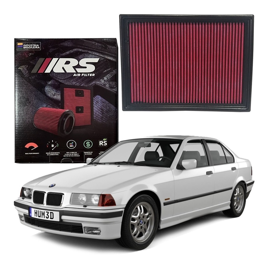 Filtro Ar Esportivo Lavável Inbox Rs BMW 323i E36 COMPACT | COUPE | SEDAN | TOURING 1995 1996 1997 1998 1999 RS2950